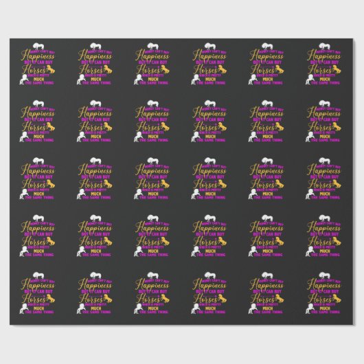 Geld koopt paarden Paars geel Cadeaupapier (Vlak)