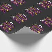 Geld koopt paarden Paars geel Cadeaupapier (Hoek)