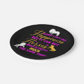 Geld koopt paarden Paars geel Papieren Bordje (Gekanteld)