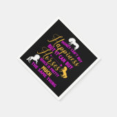 Geld koopt paarden Paars geel Servet (Hoek)