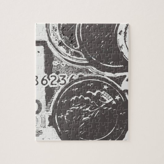 Geld laat de wereld draaien legpuzzel (Verticaal)