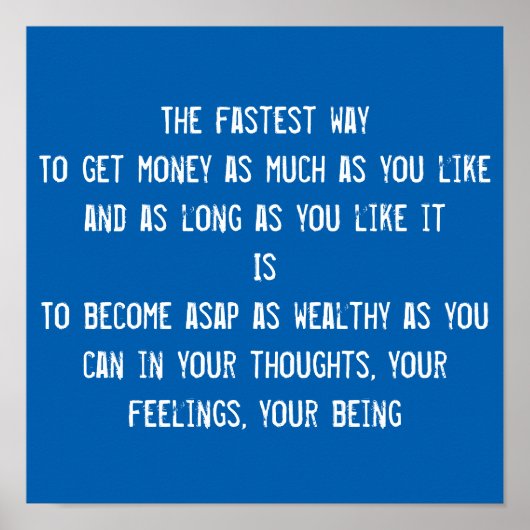 Geld, lening, rijkdom, inspirerend motivatie poster (Voorkant)
