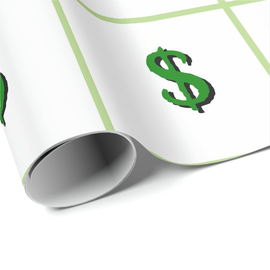 Geld maakt de wereld draaiende cadeaupapier (Rol Hoek)