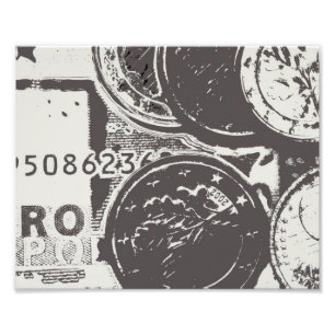 Geld maakt de wereld rond foto afdruk