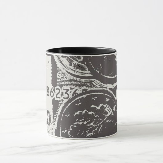 Geld maakt de wereld rond mok (Midden)