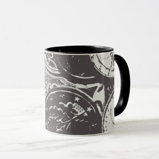 Geld maakt de wereld rond mok (Voorkant rechts)