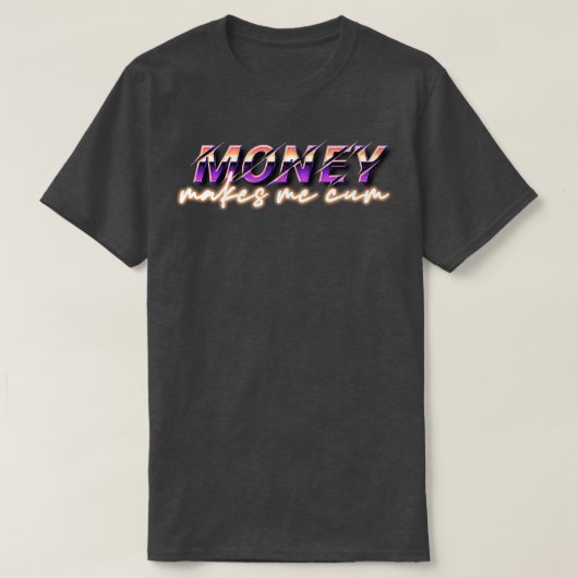 Geld maakt me retro stijl typografie ontwerp t-shirt (Design voorkant)