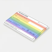 Geld Manifestatie Regenboog Blanco Check Post-it® Notes (Schuin)