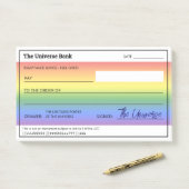 Geld Manifestatie Regenboog Blanco Check Post-it® Notes (Op bureau)