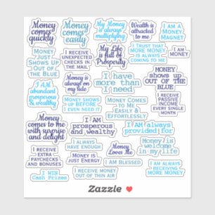 Geld Manifestatie Welvaart Manifesterende Quotes Sticker