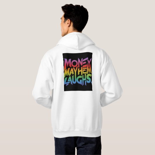 Geld Mayhem lacht Hoodie (Achterkant volledig)