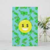geld met emoji briefpapier (Staand voorkant)