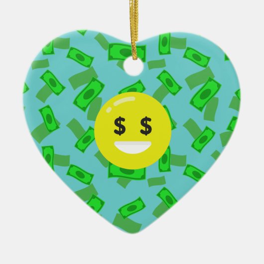 geld met emoji keramisch ornament (Voorkant)
