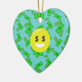 geld met emoji keramisch ornament (Links)