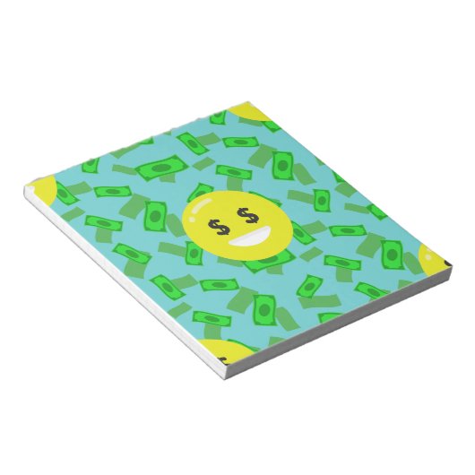 geld met emoji notitieblok (Schuin)