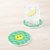 geld met emoji zandsteen onderzetter (Zijkant)