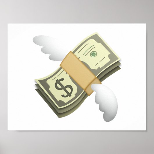 Geld met Wings - Emoji Poster (Voorkant)