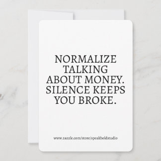 Geld Mindset Motivatie Kaart, Cadeau voor Meisje B Feestdagenkaart