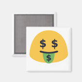 Geld Mond Emoji Magneet (Voorkant / Achterkant)