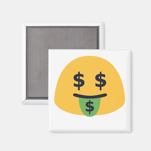 Geld Mond Emoji Magneet (Voorkant / Achterkant)