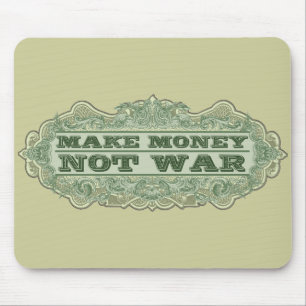 Geld niet oorlog muismat