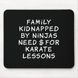 Geld nodig voor karate lessen grappig gezin genome muismat