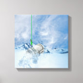 geld op vishaak canvas afdruk (Voorkant)