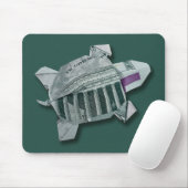 Geld Origami $50 Schildpad Muismat (Met muis)