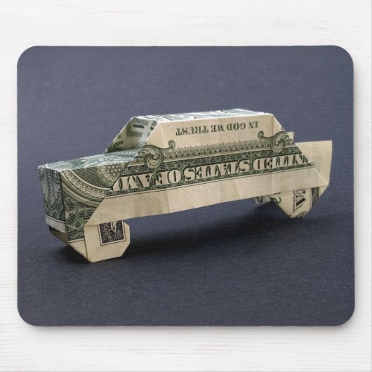 Geld Origami Auto Muismat (Voorkant)