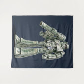 Geld Origami Mega Tron Robot Wandkleed (Voorkant (horizontaal))
