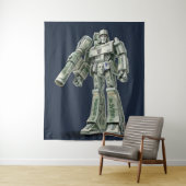 Geld Origami Mega Tron Robot Wandkleed (In situ)