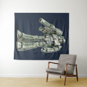 Geld Origami Mega Tron Robot Wandkleed (In Situ (horizontaal))