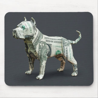 Geld Origami Pit Bull Muismat