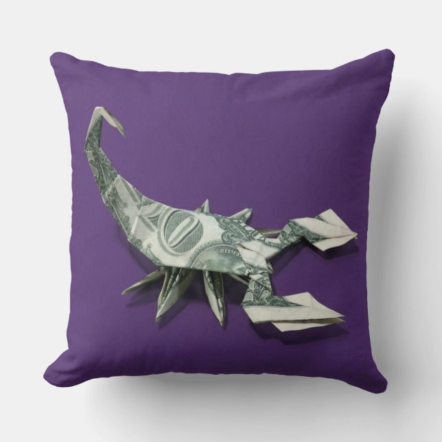 Geld Origami Schorpioen Kussen (Voorkant)