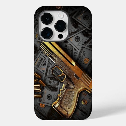 Geld pistool Case-Mate iPhone case (Achterkant)