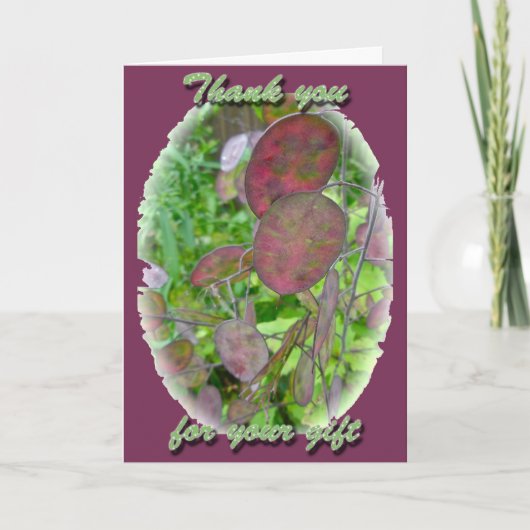 Geld Plant Bedankt Card (Voorkant)