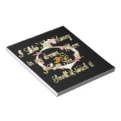 Geld praat in mijn dromen en ik hou ervan.png notitieblok (Schuin)