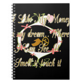 Geld praat in mijn dromen en ik hou ervan.png notitieboek (Voorkant)