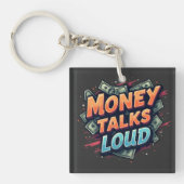 Geld praat luid sleutelhanger (voorkant)
