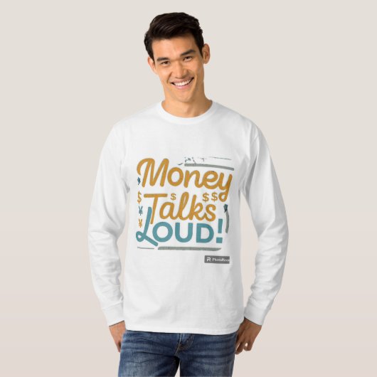 Geld praat luid t-shirt (Voorkant volledig)