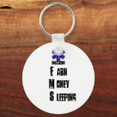 Geld slapen verdienen sleutelhanger (Voorkant)