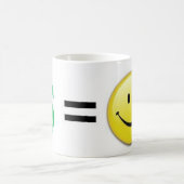 geld staat gelijk aan geluk koffiemok (Center)