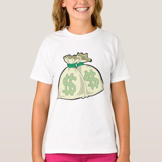Geld Tassen Meisjes T-shirt (Voorkant)