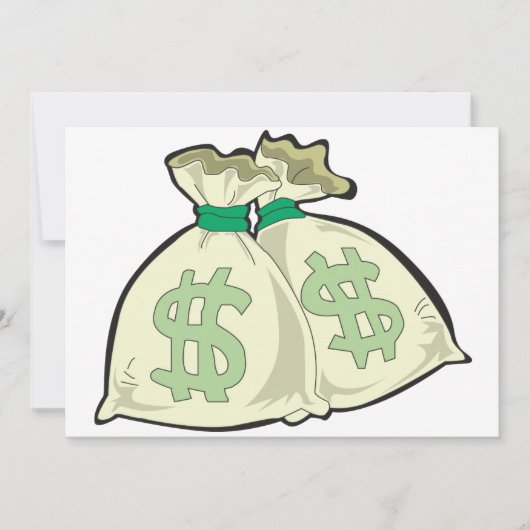 Geld Tassen Uitnodigingen (Voorkant)
