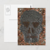 Geld Thema Schedelontwerp Halloween Briefkaart (Voorkant / Achterkant)
