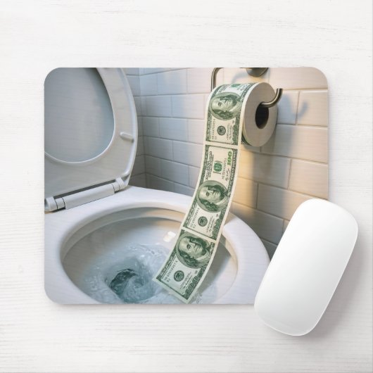 Geld Toiletpapier Rol Muismat (Met muis)