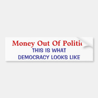 GELD UIT POLITIEK BUMPERSTICKER