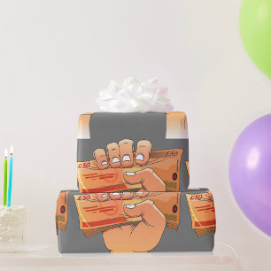 Geld vasthouden cadeaupapier