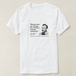 Geld verandert niet, John Steinbeck, wit T-shirt