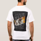 "Geld verbranden". "Geld Inferno" T-shirt (Achterkant)